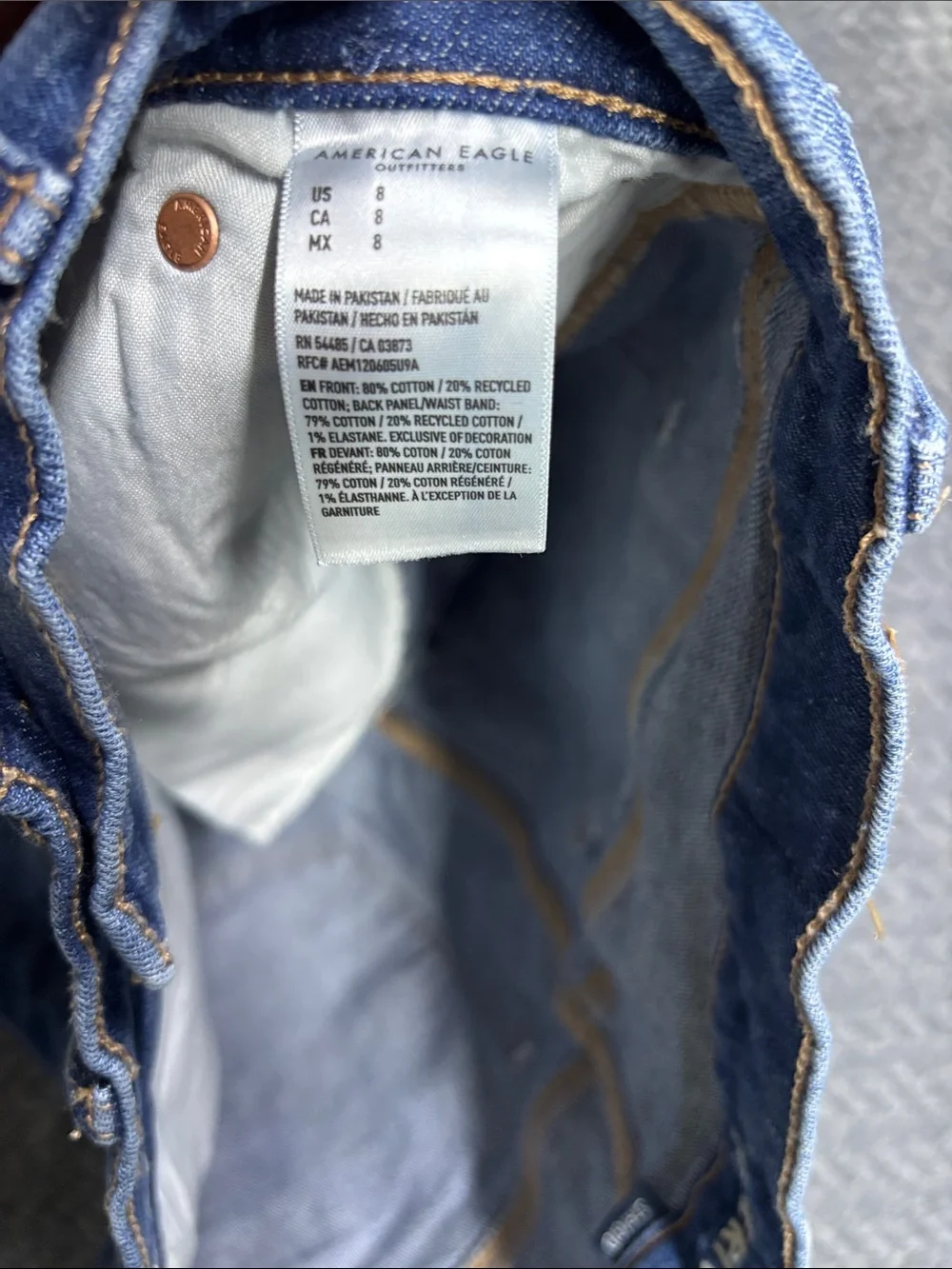 American Eagle Outfitters Raw Hem Distressed Denim Shorts - Blue